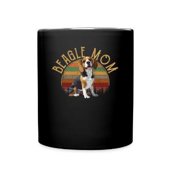 beagle maman beagle - Mug uni - noir - Devant