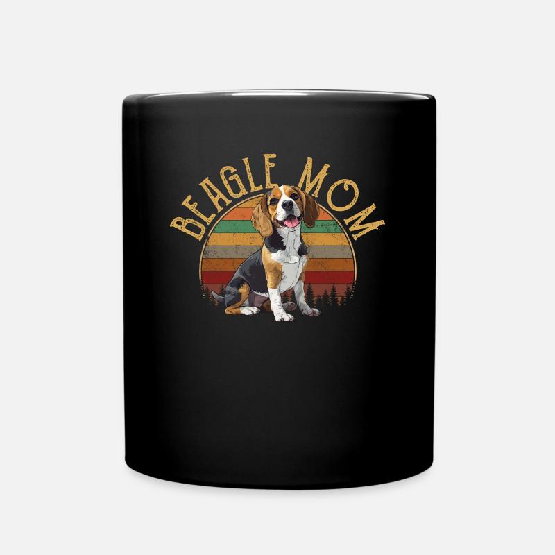 beagle maman beagle - Mug uni - noir