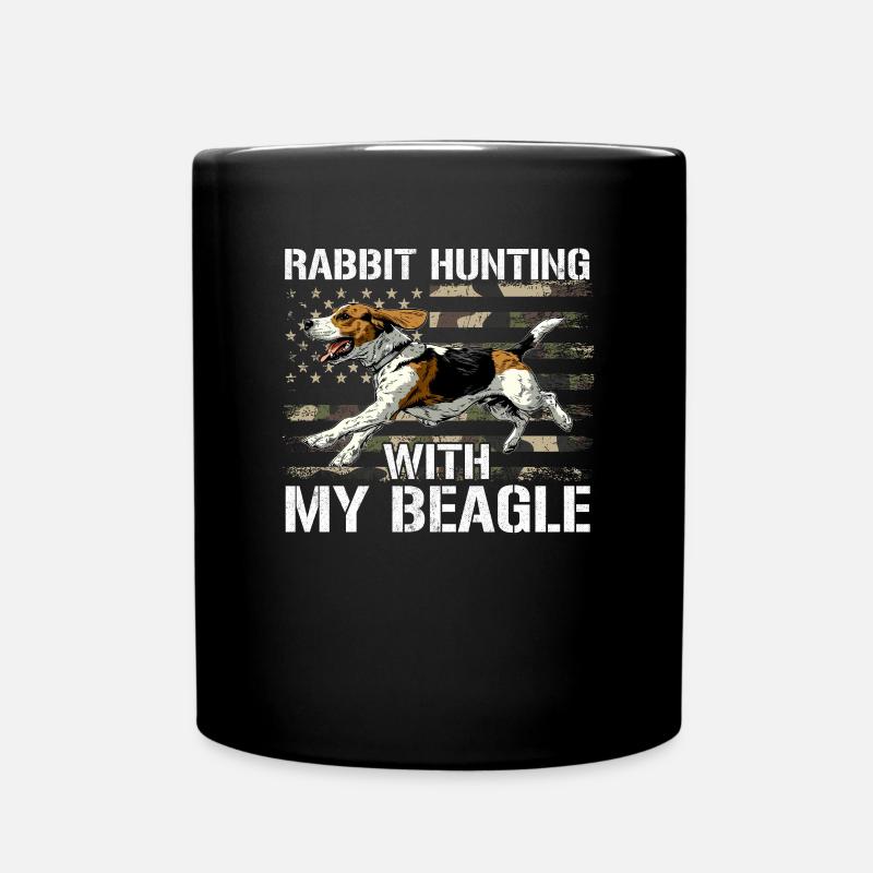 Chasse au lapin Beagle, Beagle - Mug uni - noir