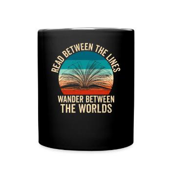 Leseratte Spruch - Passionierte Buch Leser - Tasse einfarbig - Schwarz - Vorne