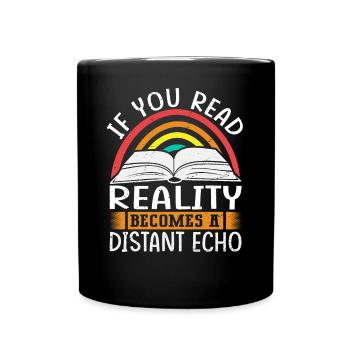 Inspirierender Buch Spruch - Buchleser - Tasse einfarbig - Schwarz - Vorne