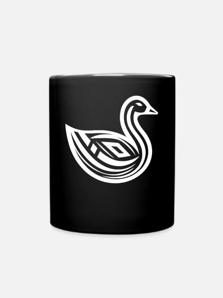 Gans Indianer-Tierkreis - Tasse einfarbig - Schwarz