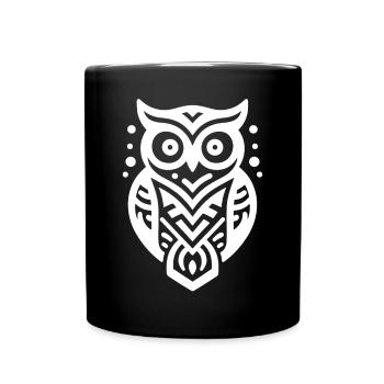 Hibou zodiaque amérindien - Mug uni - noir - Devant