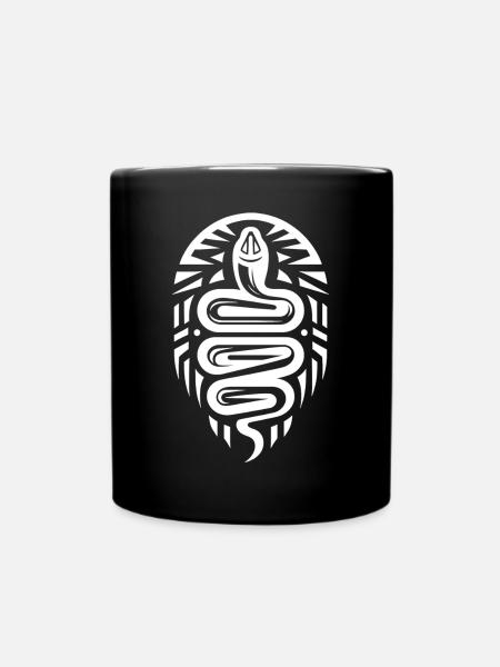 Snake Native American Zodiac - Full Colour Mug - black