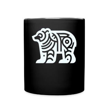 Ours du zodiaque amérindien - Mug uni - noir - Devant