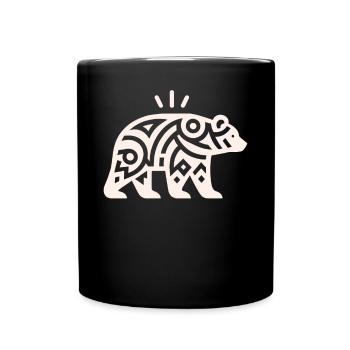 Ours du zodiaque amérindien - Mug uni - noir - Devant