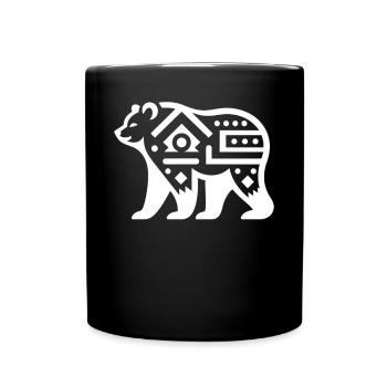 Ours Amérindien Zodiaque - Mug uni - noir - Devant