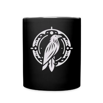 Corbeau zodiaque amérindien - Mug uni - noir - Devant
