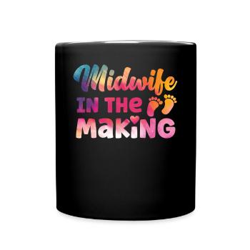 Nurse Midwife Birth Worker Student - Full Colour Mug - black - Front