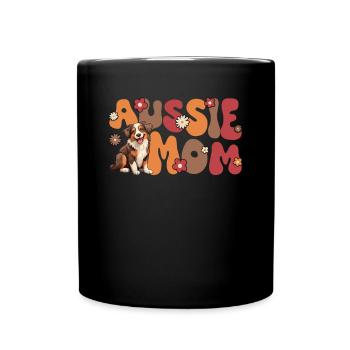 Berger australien rouge Tri Groovy Aussie maman - Mug uni - noir - Devant