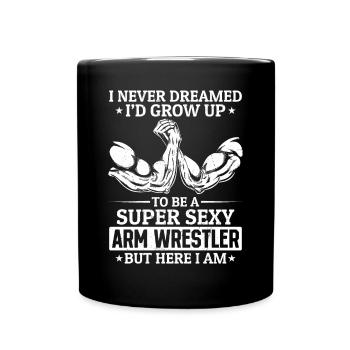 Armwrestling Arm Wrestler - Bras de fer Super Sexy - Mug uni - noir - Devant