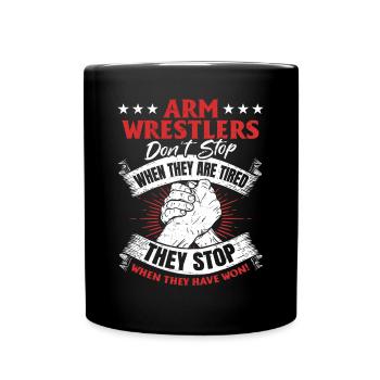 Bras De Fer De Bras De Fer Dire Bras De Fer - Mug uni - noir - Devant