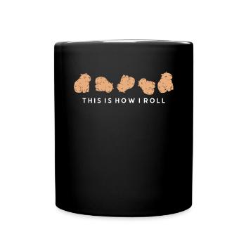 So Rolle Ich Süße Capybara - Tasse einfarbig - Schwarz - Vorne
