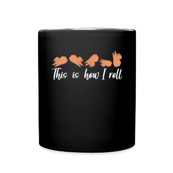 So Rolle Ich Süße Capybara - Tasse einfarbig - Schwarz - Vorne