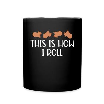 So Rolle Ich Süße Capybara - Tasse einfarbig - Schwarz - Vorne