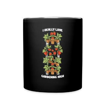I Really Love Gardening High Vertical Garden Love - Full Colour Mug - black - Front
