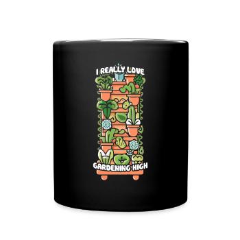 I Really Love Gardening High Vertical Garden Love - Full Colour Mug - black - Front