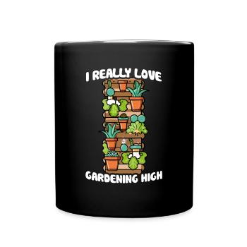 I Really Love Gardening High Vertical Garden Love - Full Colour Mug - black - Front