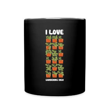 I Really Love Gardening High Vertical Garden Love - Full Colour Mug - black - Front