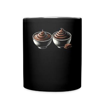 Pudding au chocolat Dessert sucré Gourmand Foodie - Mug uni - noir - Devant