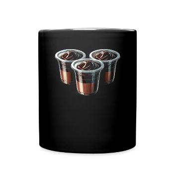 Chocolate Pudding Sweet Dessert Food Lover Foodie - Full Colour Mug - black - Front