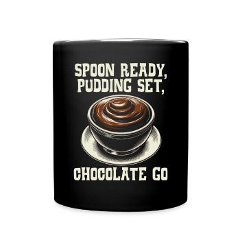 Chocolate Pudding Sweet Dessert Food Lover Foodie - Full Colour Mug - black - Front