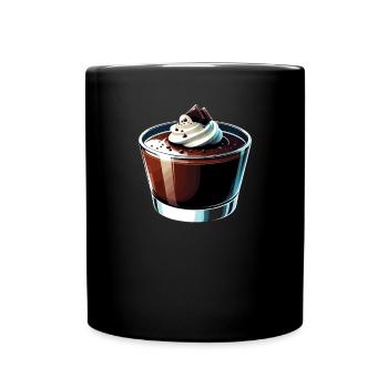 Chocolate Pudding Sweet Dessert Food Lover Foodie - Full Colour Mug - black - Front
