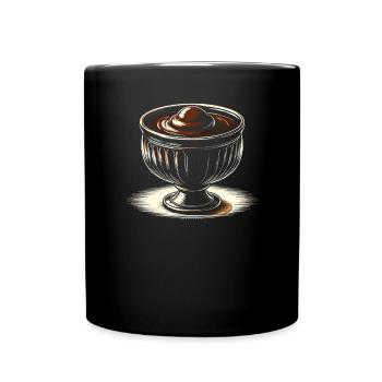 Chocolate Pudding Sweet Dessert Food Lover Foodie - Full Colour Mug - black - Front