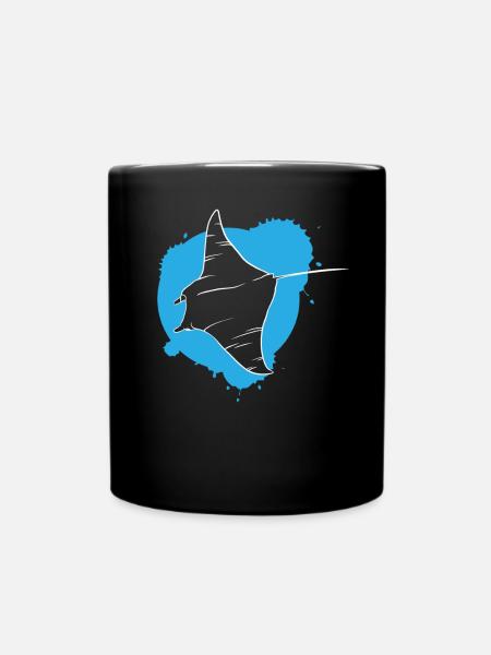 Rochen im Riff Ozeanischer Geist Geschenk - Tasse einfarbig - Schwarz