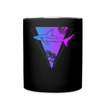 Deep Sea Triangle Shark Mysticism Gift - Full Colour Mug - black - Front