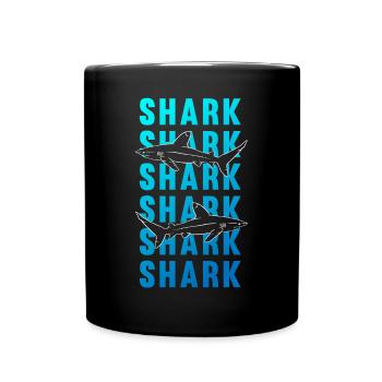 Mystérieux requin Ocean King cadeau - Mug uni - noir - Devant