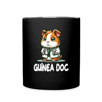 Doktor Meerschweinchen Guinea Doc - Tasse einfarbig - Schwarz - Vorne