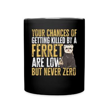 Furet, propriétaire de furet - Mug uni - noir - Devant