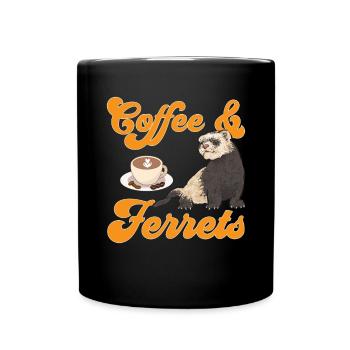 Furet, propriétaire de furet - Mug uni - noir - Devant