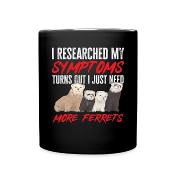 Furet, propriétaire de furet - Mug uni - noir - Devant