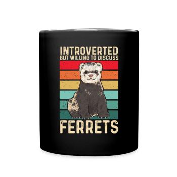 Furet, propriétaire de furet - Mug uni - noir - Devant