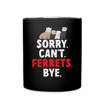 Furet, propriétaire de furet - Mug uni - noir - Devant