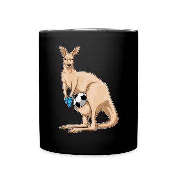 Kangaroo Goalkeeper Soccer - Full Colour Mug - black - Front