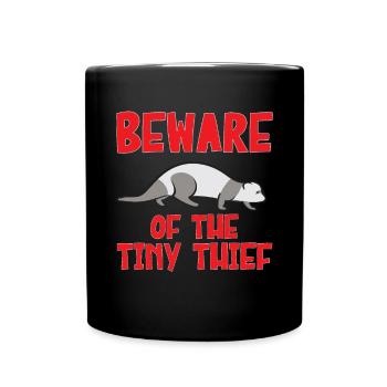 Furet, propriétaire de furet - Mug uni - noir - Devant