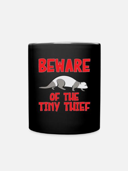 Frettchen Besitzer Frettchen - Tasse einfarbig - Schwarz