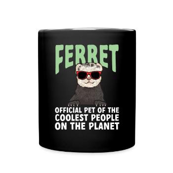 Furet, propriétaire de furet - Mug uni - noir - Devant