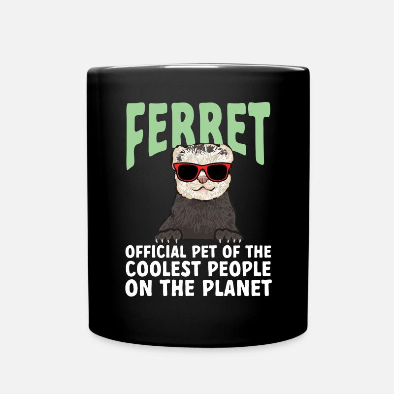 Furet, propriétaire de furet - Mug uni - noir
