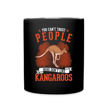 Kangaroo Australia Australian Kangaroo - Full Colour Mug - black - Front