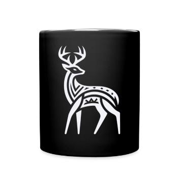 Cerf Amérindien Zodiaque - Mug uni - noir - Devant