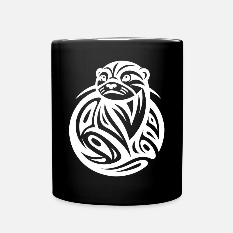 Otter Indianer-Tierkreis - Tasse einfarbig - Schwarz