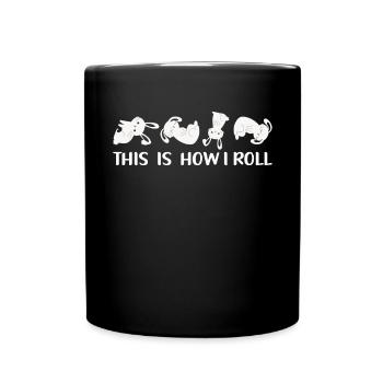 This is how I roll Sweet Rabbit - Full Colour Mug - black - Front