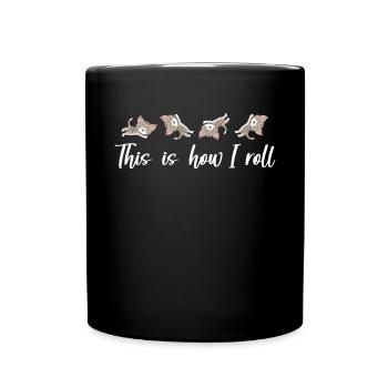 This is how I roll sweet cat - Full Colour Mug - black - Front