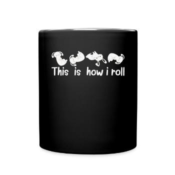 This is how I roll Sweet Rabbit - Full Colour Mug - black - Front