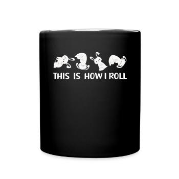 This is how I roll Sweet Rabbit - Full Colour Mug - black - Front