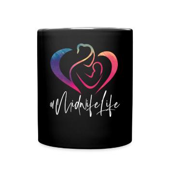 Nurse Midwife Birth Worker Rainbow - Tasse einfarbig - Schwarz - Vorne